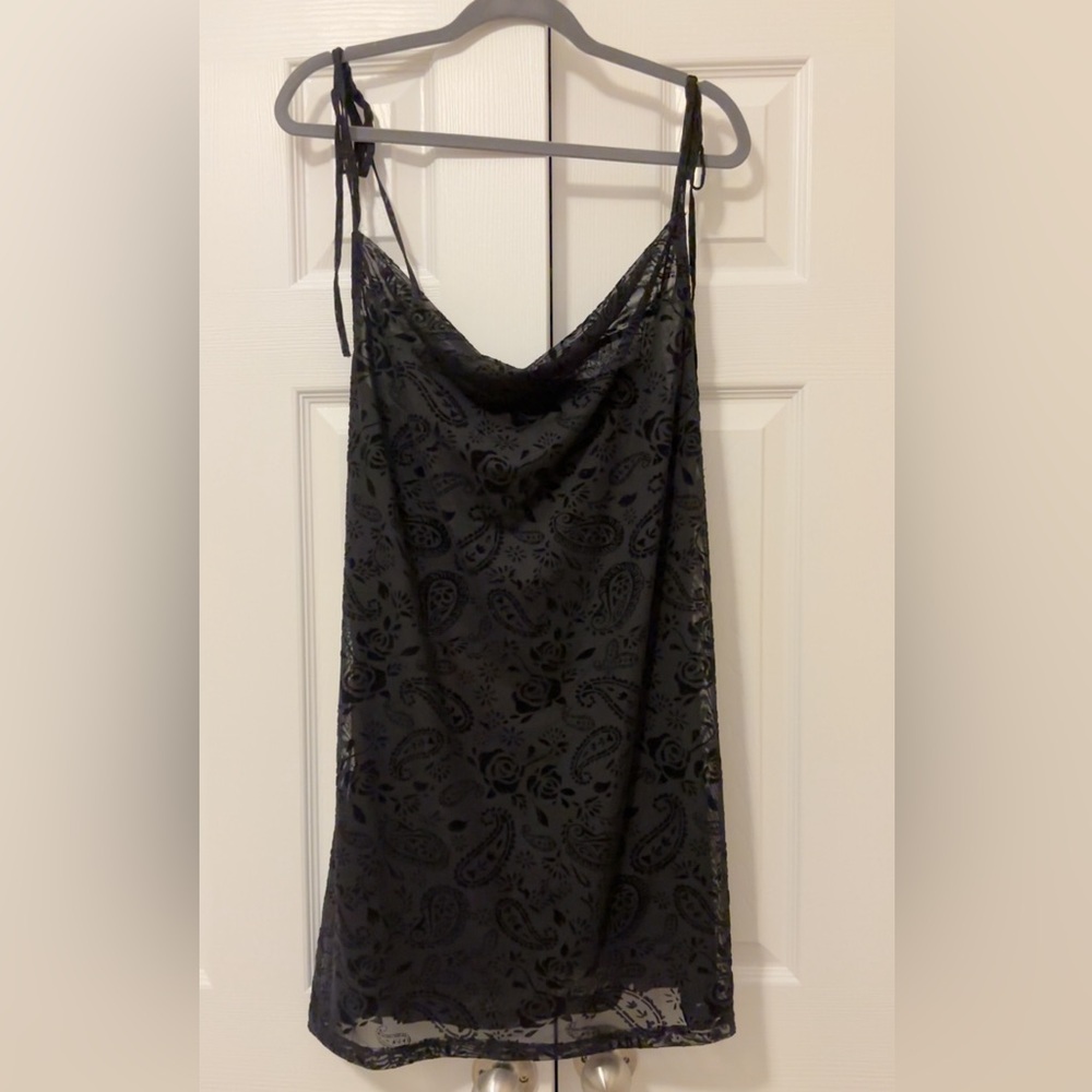 SHEIN Black Patterned Mini Dress